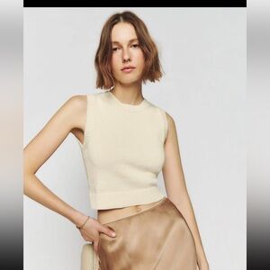 Reformation Rumita Cotton Sweater Tank in size S